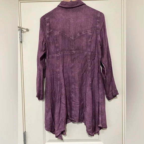 Soft Surroundings purple boho slip longline tunic shift dress‎ size small - Picture 7 of 7